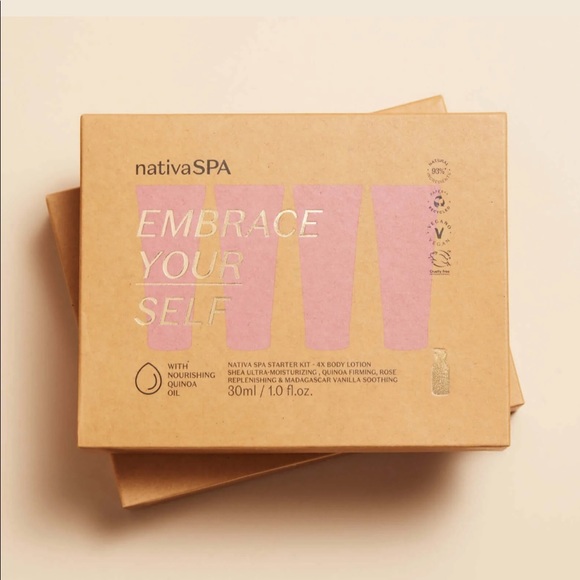 NWT nativaSPA Embrace Yourself Starter Set 4x Body Lotion with Nourishing Oil - Picture 3 of 7